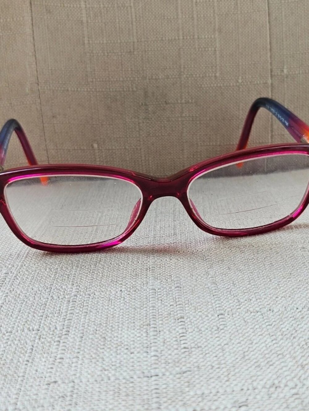 Runway Tween Women Eyeglasses Frame Pink Eyewear Multi Color Temple Glasses - Picture 2 of 12